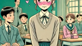 自分の匂いかなとおもおって恥ずかしがる中学生女子