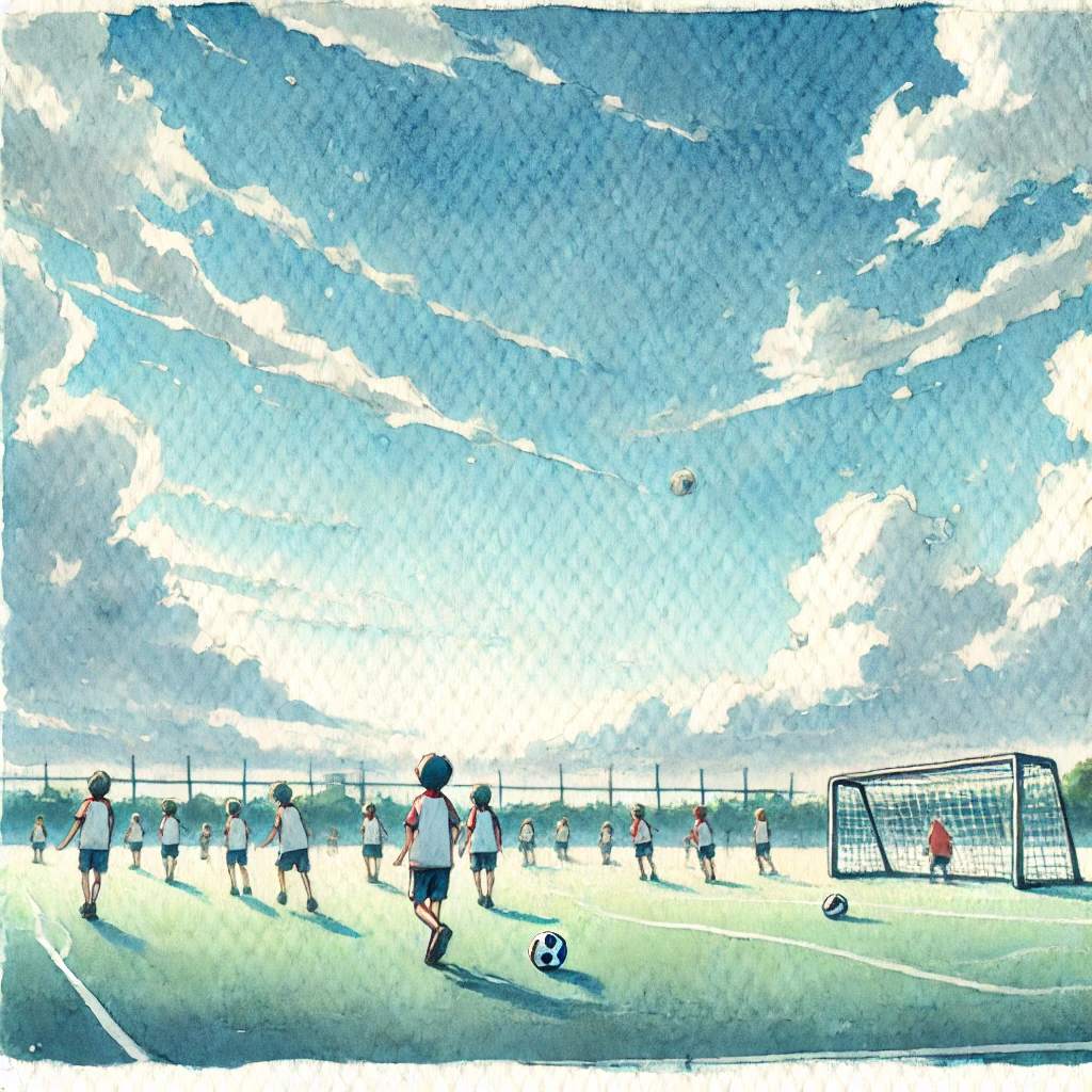 部活している中学生