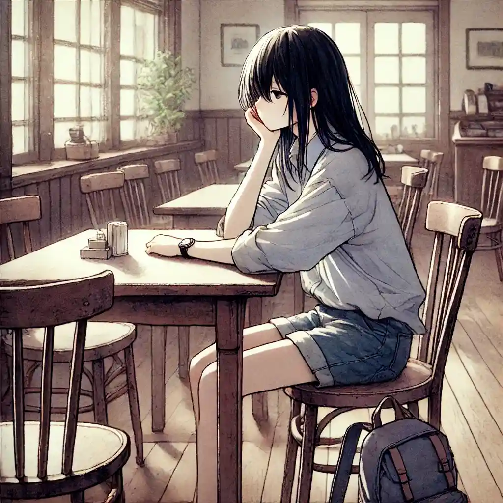 沈黙を反省している女子