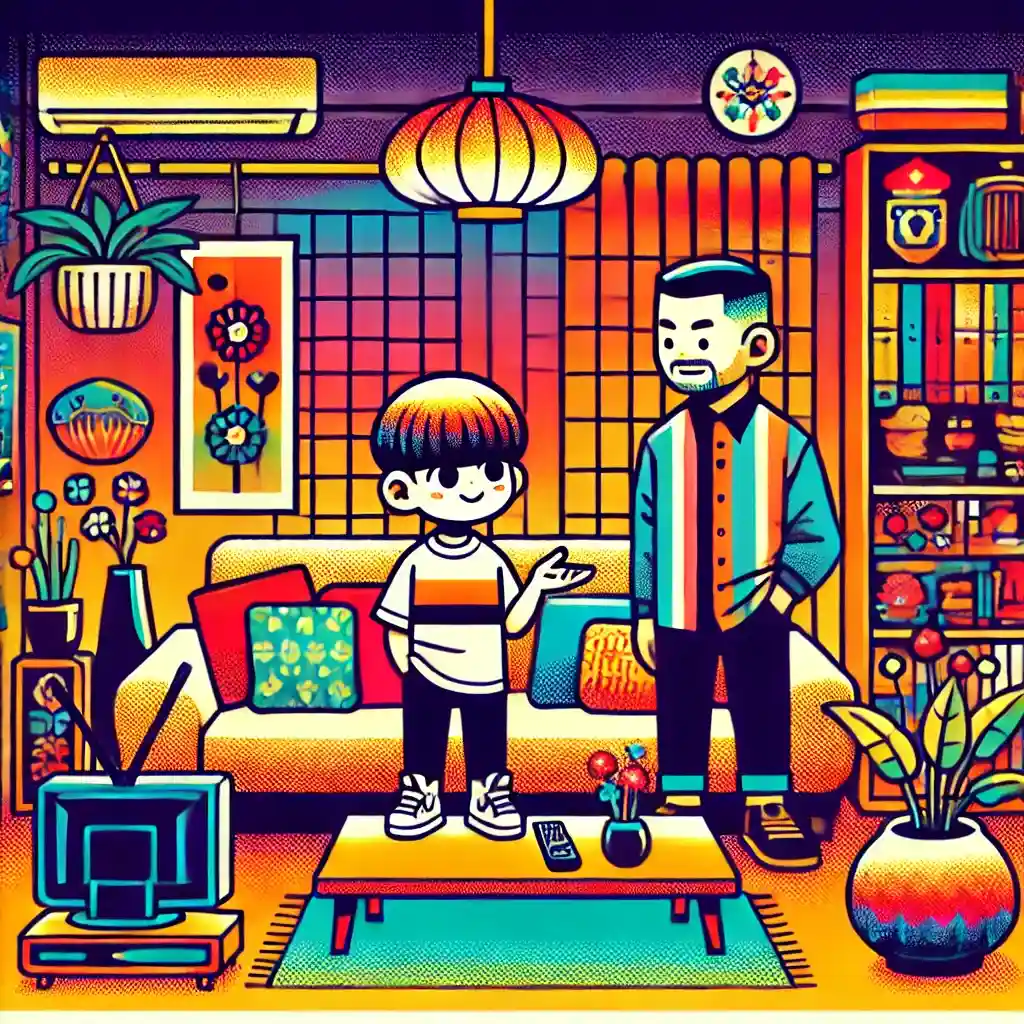 親に相談している女子