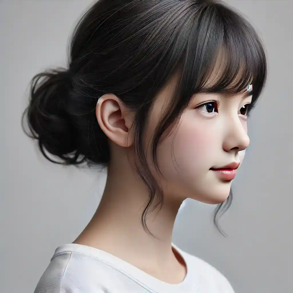 低めのお団子ヘア