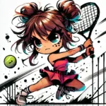 テニス部で張り切るイメージ女子