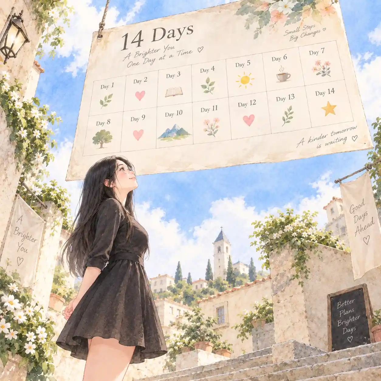 2週間をどう使うかを考えている女子