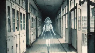 廊下を歩く幽霊