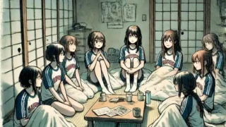 修学旅行で怪談を話す女子