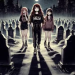 肝試ししている女子たち