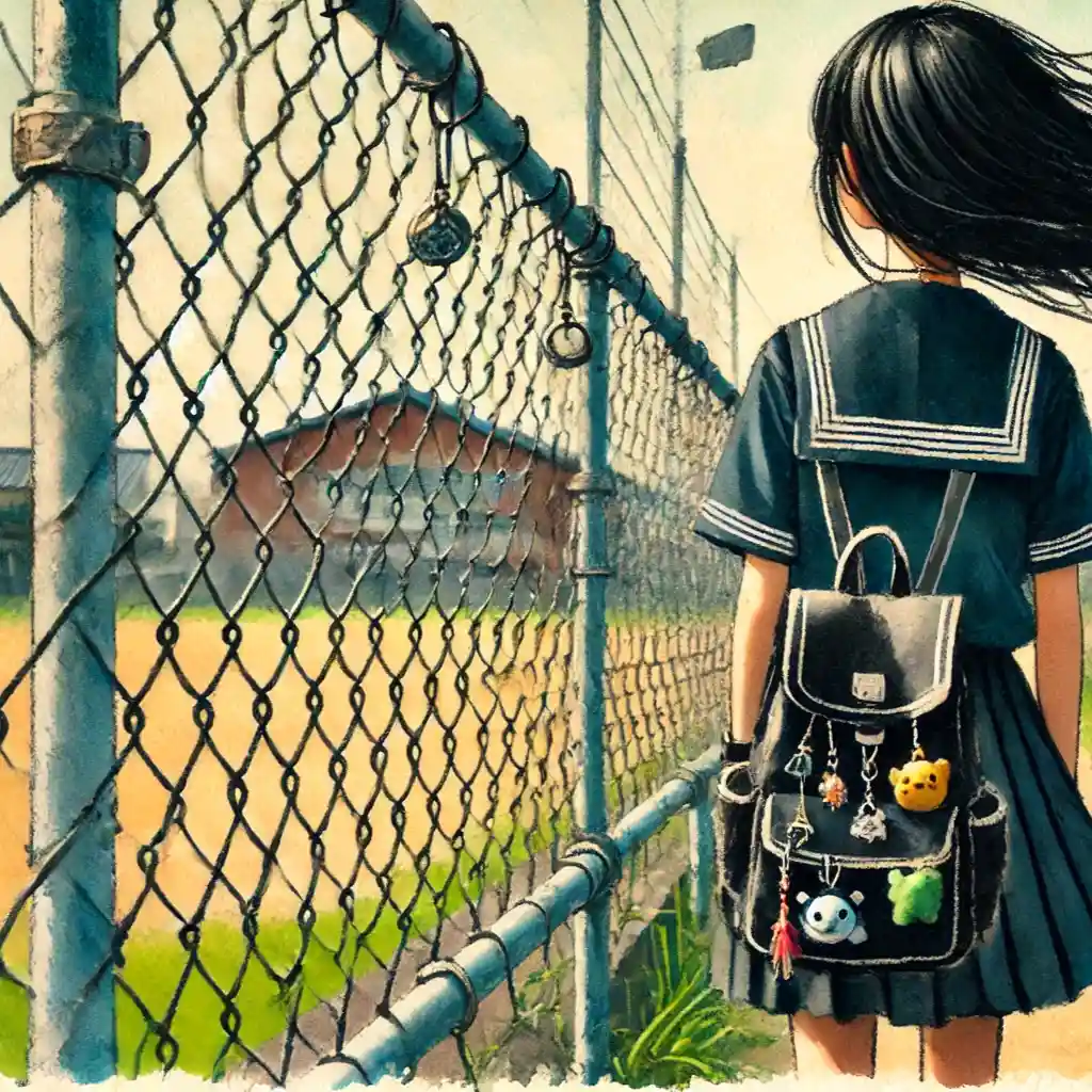 反省しながら歩く女子