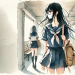 帰宅中の女子
