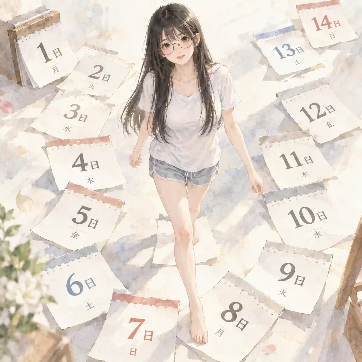 テスト前の14日間をどう過ごすか考えるための勉強計画イラスト