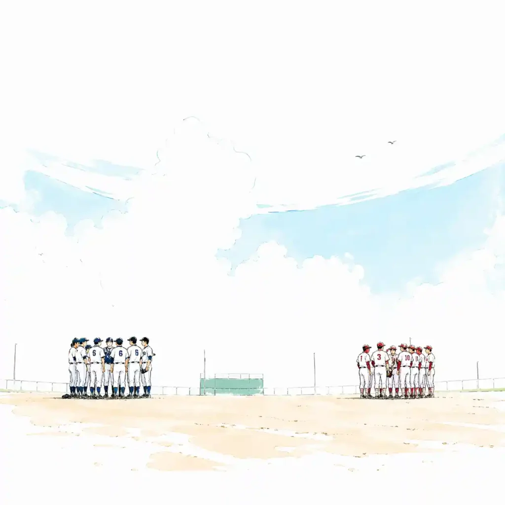 試合前にミーティング