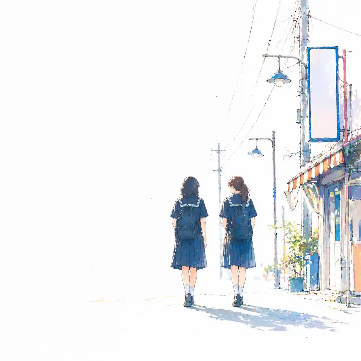 部活終わり帰宅中女子