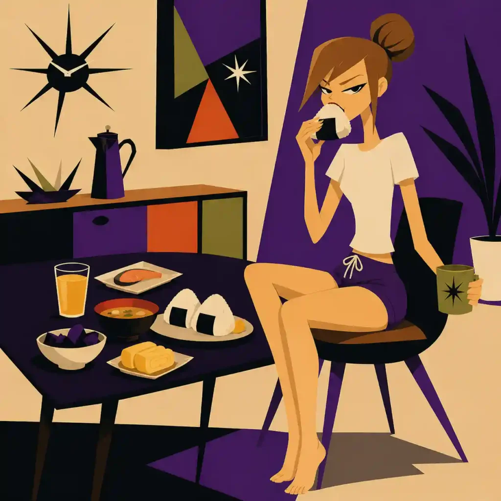 なんだかんだで当日はおにぎり食べてる女子