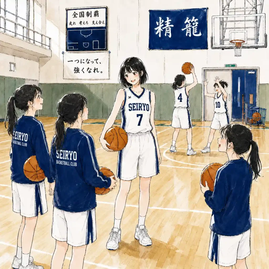 後輩に慕われている女子