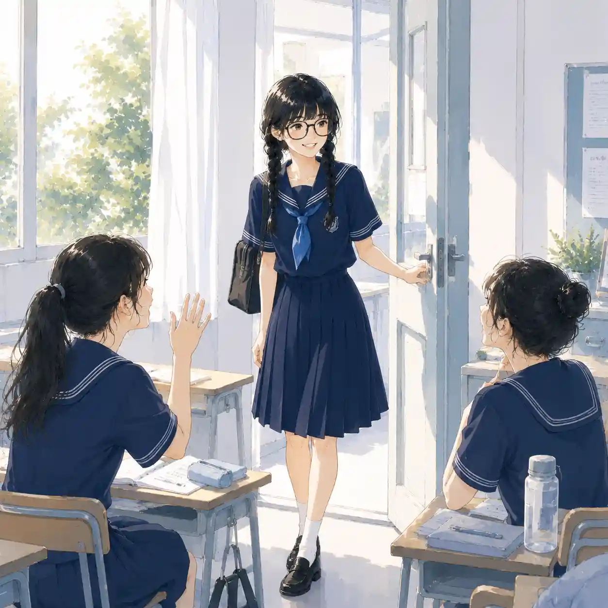 自分から挨拶する女子