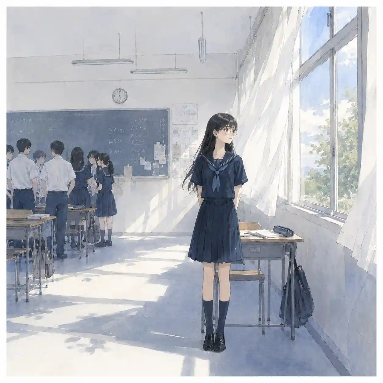 クラスに溶け込めない女子