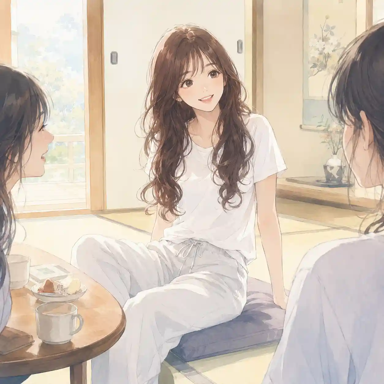 恋バナしている女子