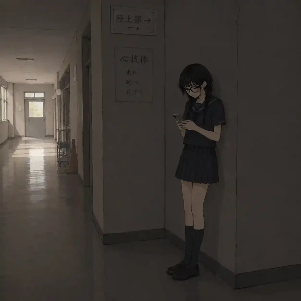 連絡を迷う女子