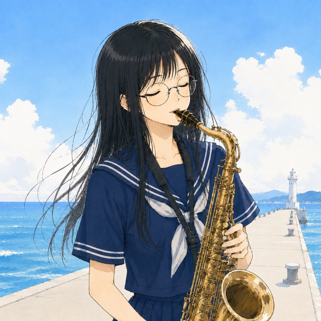 桟橋で練習する女子