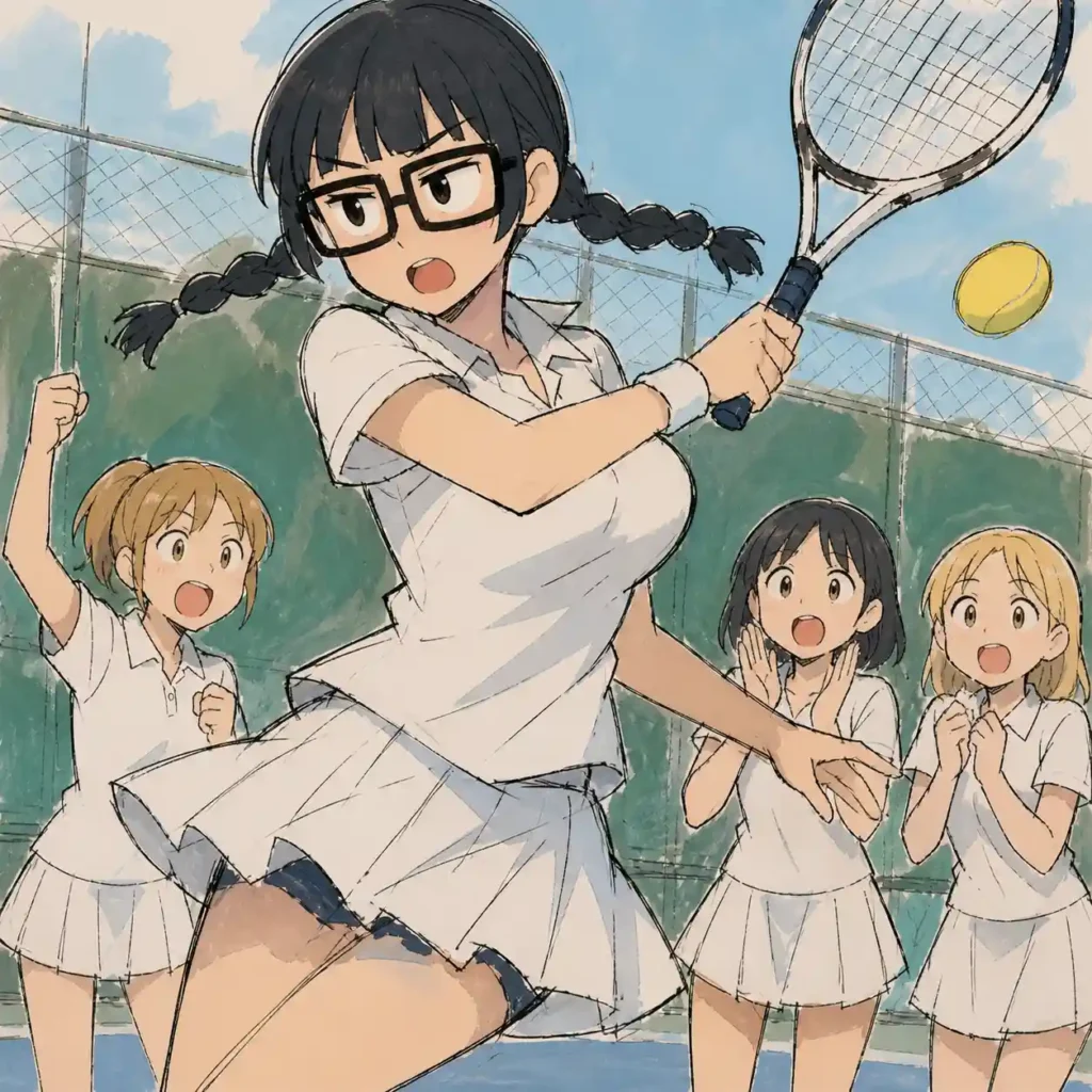 猛練習している女子