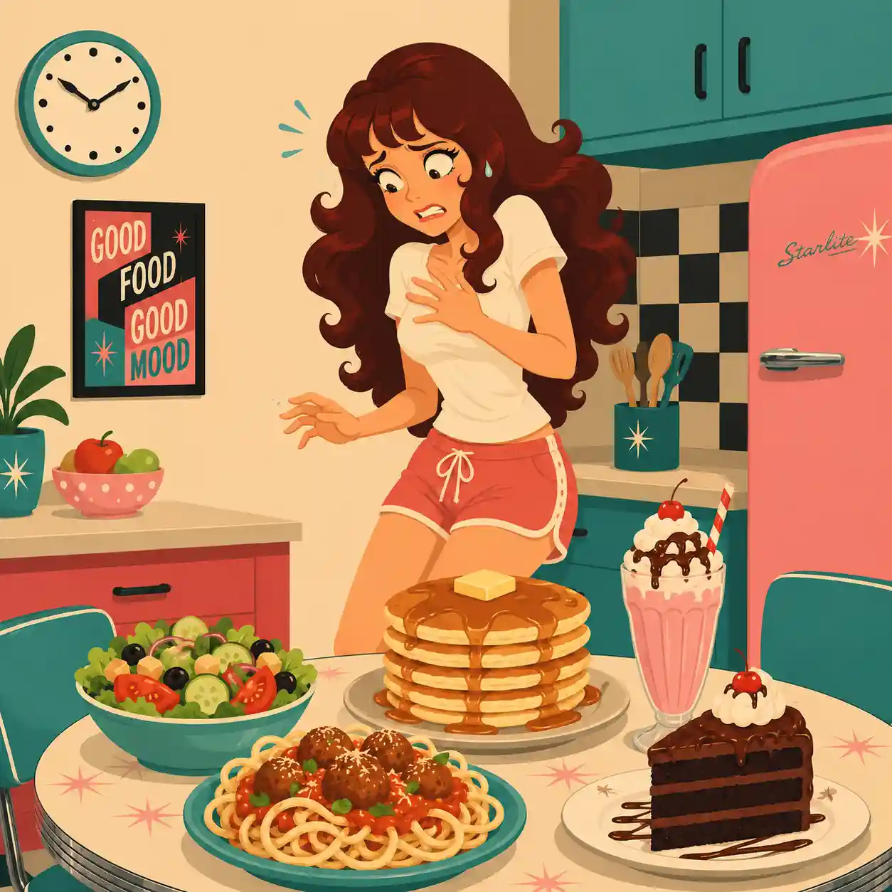 食事にビビる女子