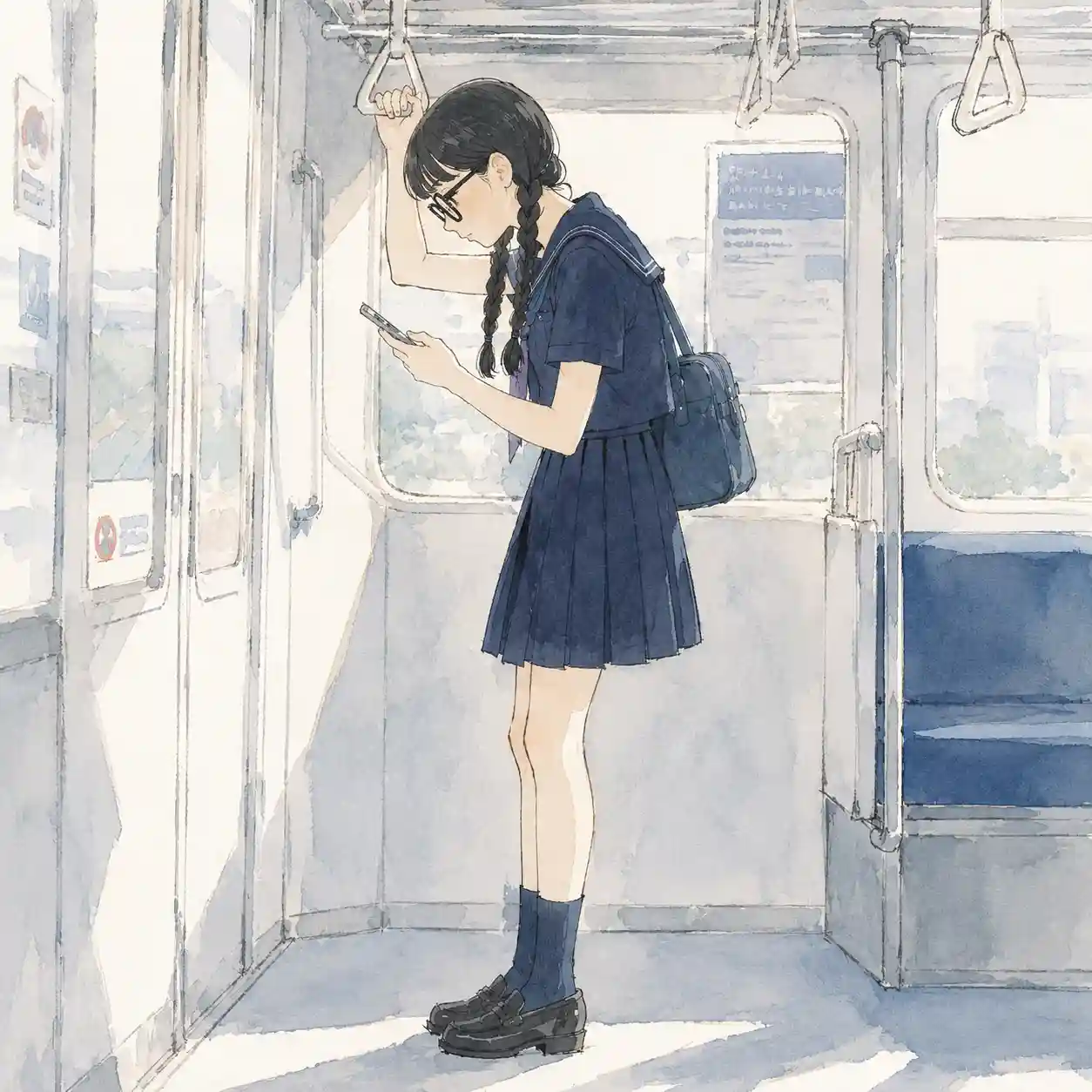 つい猫背になってしまう女子