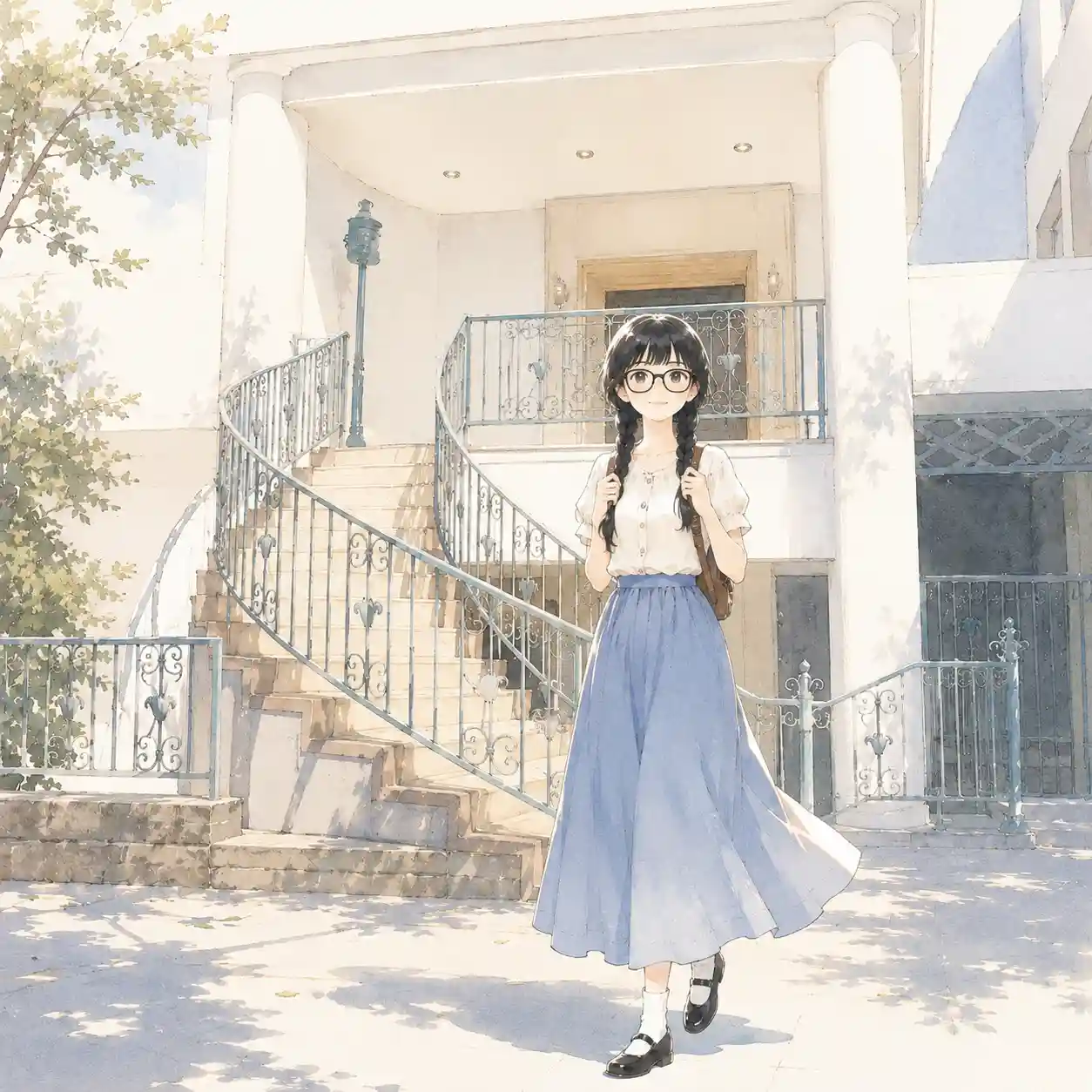 顔を上げて颯爽と歩く女子