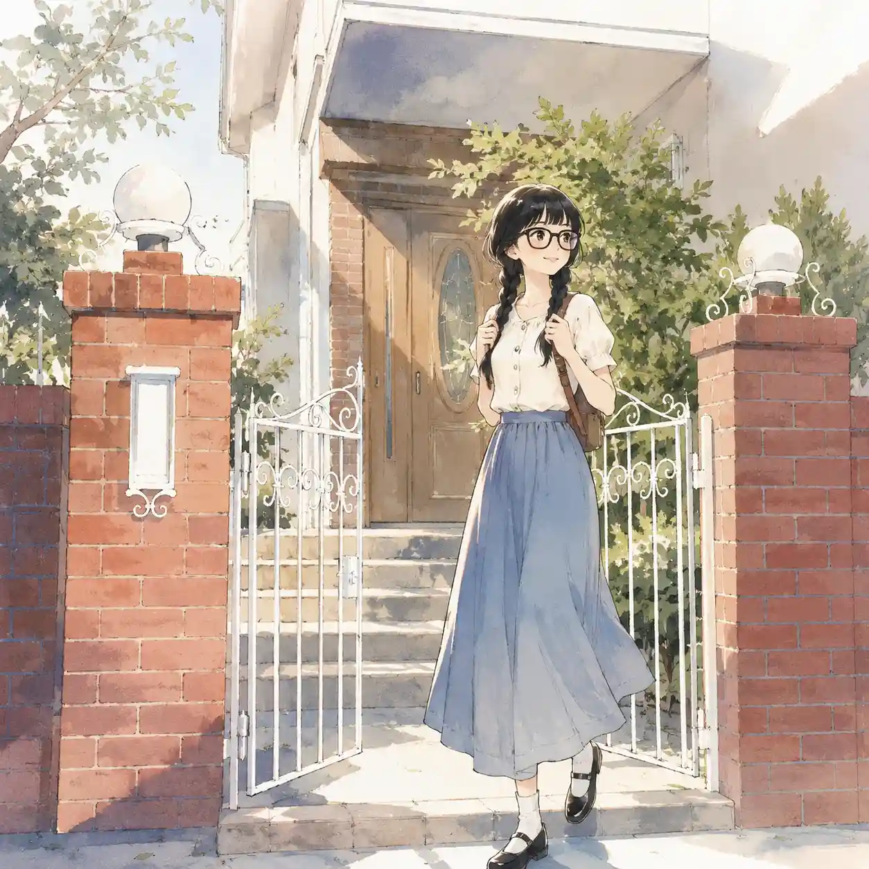 上半身スッキリのスタイルの女子