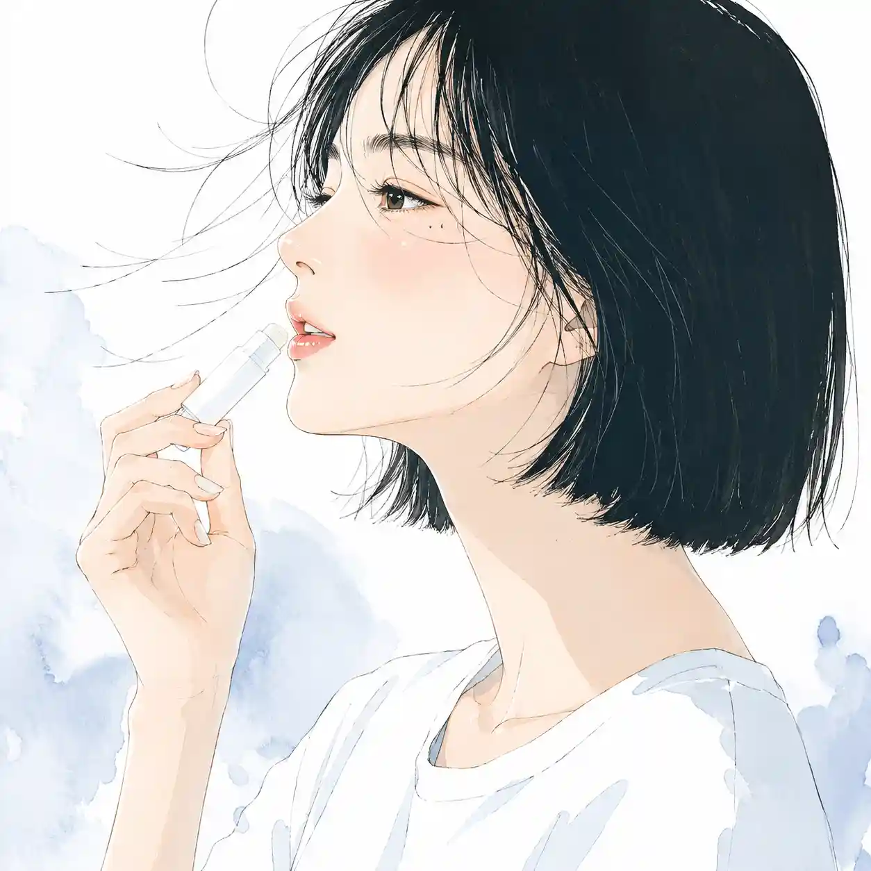 保湿クリームを塗る女子