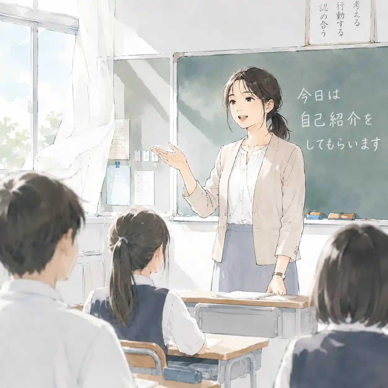 自己紹介をしてもらいますという先生