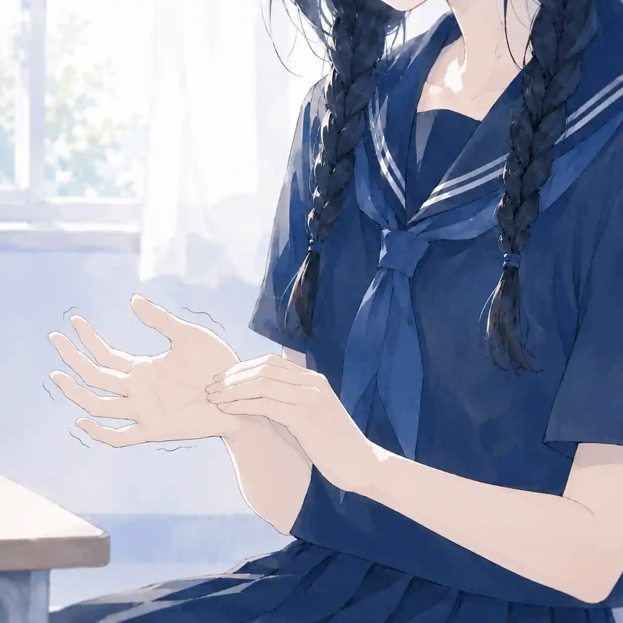 手が震える