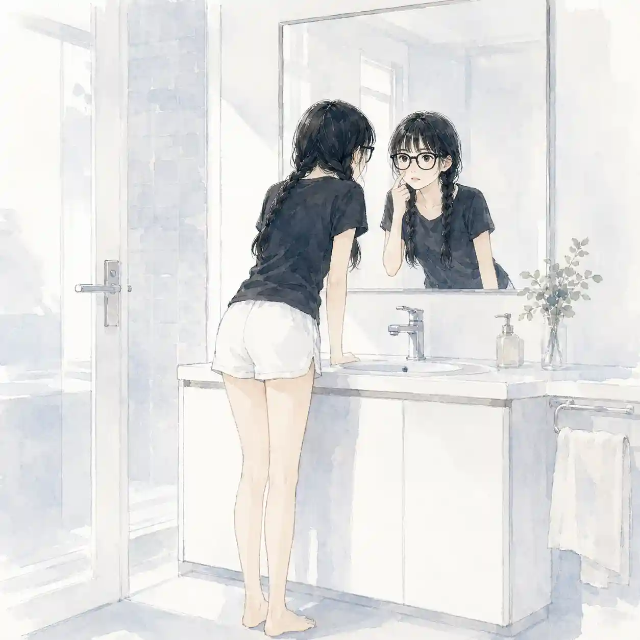 ニキビを気にしている女子