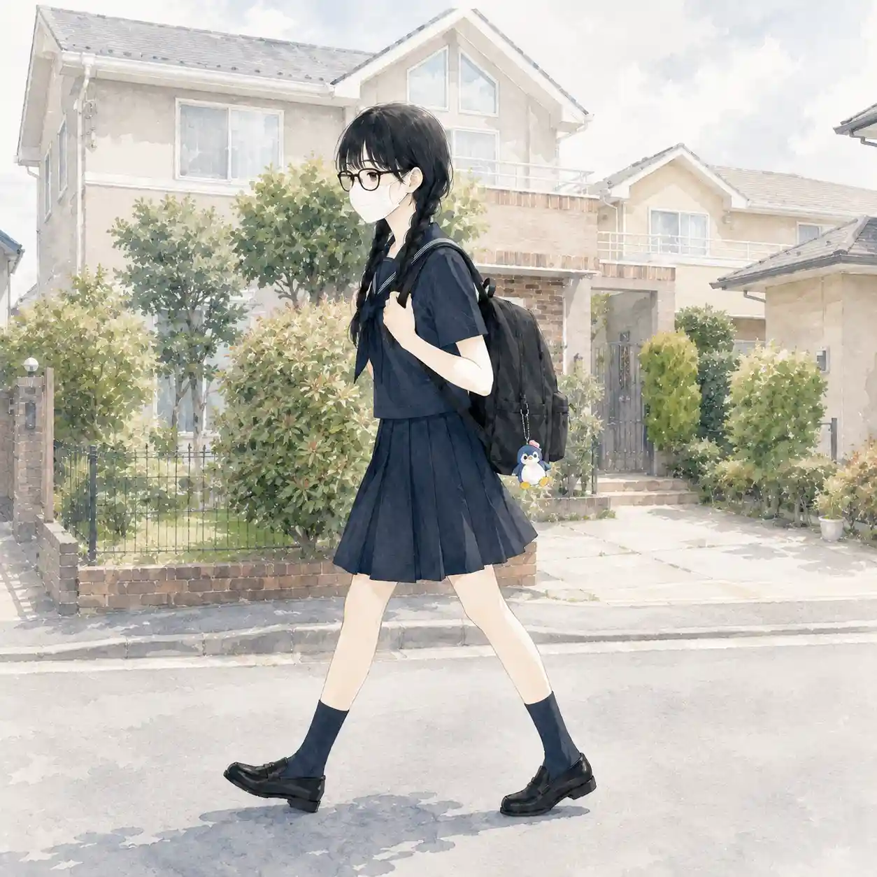 ニキビを隠して投稿する女子