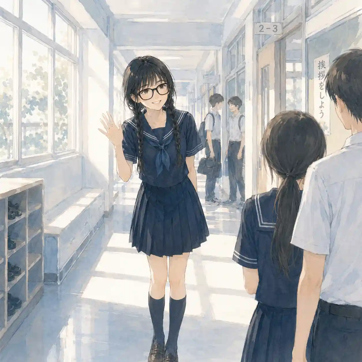 挨拶が多い女子