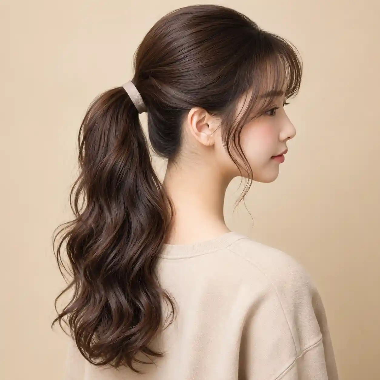 合唱コンの髪型　ポニーテール