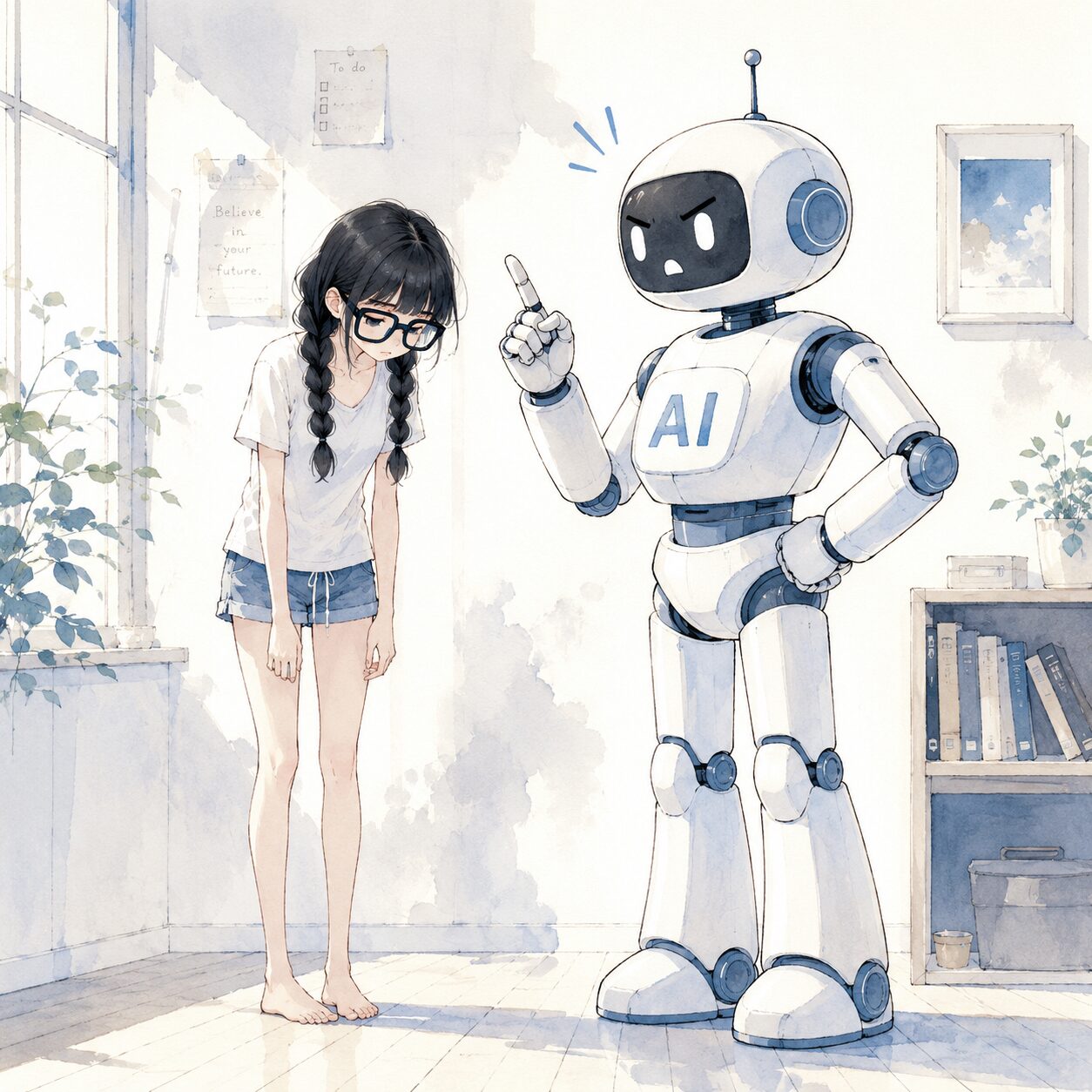 AIをうまく使えていない女子