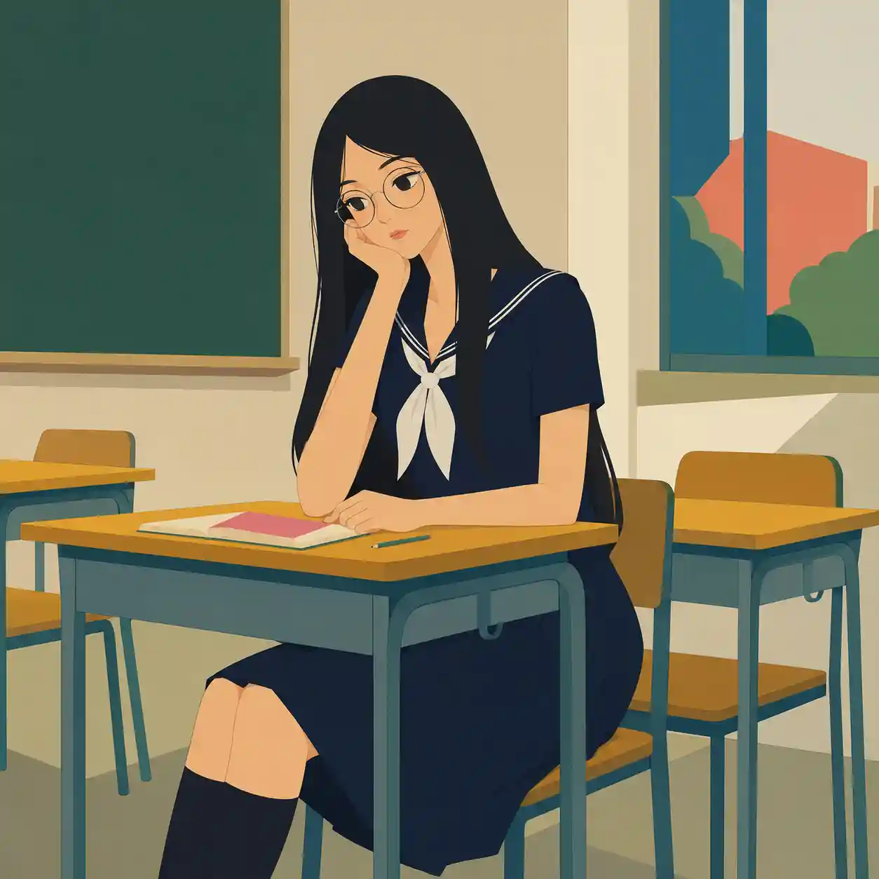 色々考えている女子